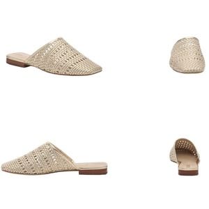 Sam Edelman Leona Mule Cream White 8 Vanilla Girl Bougie Beige Square Toe Vegan